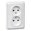 Розетка Schneider Electric Эксперт, 2-х постовая, белый