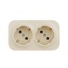 Розетка Legrand Quteo, 2-х постовая, слоновая кость