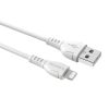 Кабель Lightning 8-pin-USB, 1 м, белый Borofone Triumph Lightning