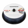 Диск SONNEN DVD+R 4.7Gb, 16x, Cake Box (25 шт)