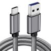 Кабель USB Type-C-USB, 1 м, серебристый Telecom