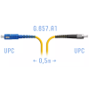 Патч-корд оптический SNR SNR-PC-FC/UPC-SC/UPC-A-05m 50 см