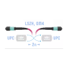 Патч-корд оптический SNR SNR-PC-MPO/UPC-MPO/UPC-FF-MM4-8F-2m 2 м