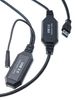 Кабель-удлинитель USB(Am)-USB(Af), 10 м, черный, VCOM