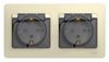 Розетка Schneider Electric Glossa Glossa GSL000247, 2-х постовая, бежевый