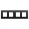 Рамка DKC ARTLEBEDEV Avanti, 4-поста, черный