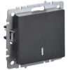 Выключатель IEK ВС10-1-1-БрЧ, 1кл., черный