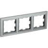 Рамка IEK BRITE РУ-3-БрС, 3-поста, сталь