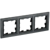 Рамка IEK BRITE РУ-3-БрЧ, 3-поста, черный