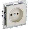 Розетка IEK Brite РС10-1-0-БрКр, однопостовая, бежевый