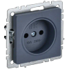 Розетка IEK Brite РС10-1-0-БрМ, однопостовая, маренго
