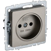 Розетка IEK Brite РС10-1-0-БрШ, однопостовая, шампань