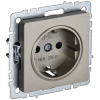 Розетка IEK Brite РС11-1-0-БрШ, однопостовая, шампань