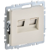 Розетка RJ-45 скрытый монтаж, IEK РК10-2-БрКр BRITE