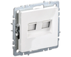 Розетка RJ-45+RJ-11 скрытый монтаж, IEK РК/Т12-БрБ BRITE