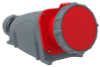 Розетка IEK Magnum ССИ-135, однопостовая, серый/красный