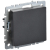 Выключатель самовозвратный IEK Brite ВС10-1-4-БрЧ, 1кл., черный
