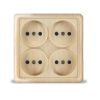 Розетка UNIVersal Олимп 1176, 4-х постовая, сосна