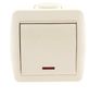 Выключатель LEZARD Nata, 1кл., кремовый