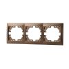 Рамка LEZARD, 3-поста, светло-коричневый