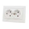Розетка LEZARD Mira, 2-х постовая, белый