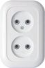 Розетка КУНЦЕВО-ЭЛЕКТРО Валентина РС10-393, 2-х постовая, белый