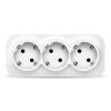 Розетка IONICH, 3-х постовая, белый