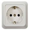 Розетка IN HOME Bolleto 7028, однопостовая, белый