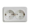 Розетка IN HOME Bolleto 7128х, 2-х постовая, белый