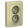 Розетка Schneider Electric Blanca, 2-х постовая, бежевый