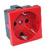 Розетка Ecoplast LK45, однопостовая, красный