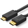Кабель-переходник (адаптер) DisplayPort(20M)-HDMI(19M), 2 м, UGREEN DP101 (10202)