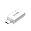 Переходник (адаптер) USB-USB Type-C, белый UGREEN US173
