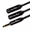 Кабель-переходник (адаптер) Jack 3.5mm(M) 2xJack 3.5mm(F), 20 см, Telecom