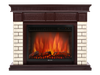 Портал для электрокамина Firelight Bricks 30, бежевый/темный дуб
