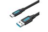 Кабель USB Type-C-USB, 1 м, черный Vention
