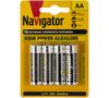 Батарейка Navigator, AA (LR06/15А), 1.5V, 4 шт