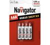 Батарейка Navigator, AAA (LR03/24А), 1.5V, 4 шт
