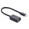 Кабель-переходник (адаптер) Micro USB(Bm)-USB(Af), черный, UGREEN US133 (10396)