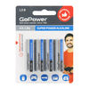 Батарейка GoPower, AA (LR06/15А), 1.5V, 4 шт