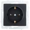 Розетка LEZARD Vesna 742-4288-122B, однопостовая, черный бархат