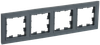 Рамка IEK BRITE РУ-4-БрГ, 4-поста, графит