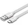 Кабель USB-USB Type-C, 2 м, белый UGREEN US287