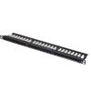 Патч-панель в шкаф 19" 0.5U, порты: 24xRJ-45 кат. 5e, Netko IPTB24B-KRO-CEC/BK