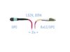 Патч-корд оптический SNR SNR-PC-MPO/UPC-8LC/UPC-DPX-MM4-2m 2 м