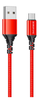 Кабель USB-Micro USB, 1 м, красный Borofone Ultra bright BX54