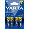 Батарейка Varta Longlife Power, AA (LR6-20F), 1.5V, 4 шт