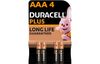 Батарея Duracell Plus,AAA (LR03), 1.5V, 4 шт