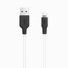 Кабель USB(Am)-Lightning 8-pin(M), 1 м, черный/белый, HOCO Plus X21 (6957531071365)