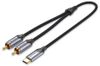 Кабель-разветвитель USB Type-C(M) 2xRCA(M), 1.5 м, Vention